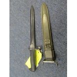 Bayonet: U.S Model 1942 Springfield bayonet. Ricasso marked 'PAC' & U.S. 1943. Blued blade 9.75". In