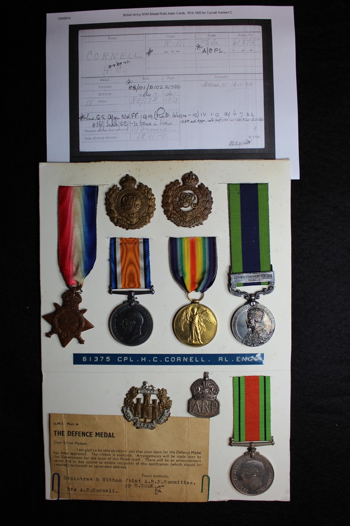 1915 Star Trio and India General Service Medal with Afghanistan NWF 1919 clasp, and Defence Medal to