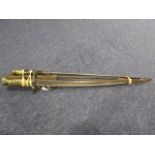 Bayonets: Model 1866 French Sabre bayonet made at Tulle in Jan 1875. In its steel scabbard. Worn and