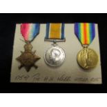 1915 Star Trio to 17547 Pte H H Webb (13th Bn) Essex Regt. GVF (3)