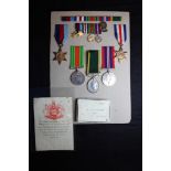 Group named to Lt C J M Richardson RE. Medals - 1939-45 Star, France & Germany Star, Defence & War