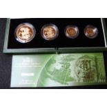 Four coin set 2003 (£5, £2, Sovereign & Half Sovereign). FDC boxed as issued