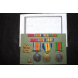 BWM & Victory Medal + Defence Medal to 37593 Pte F Butler R. Berks Regt. EF (3)