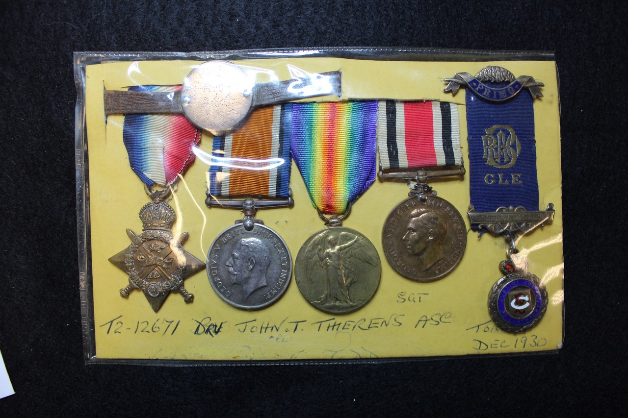 1914 Star Trio, GVI Special Constabulary Medal and silver Buffalo Medal to T2/12671 Dvr John T.