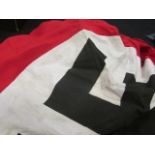 German WW2 single sided flag approx size 6X3 in good condition maker marked to one corner