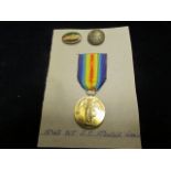 Victory Medal named 18948 Sjt R T Spencer (5th) North'N Regt. Later served with 1st Bn Tank Corps,