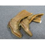 WW1 scarce pair of woman's Army boots