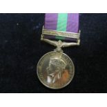 GSM GVI with Palestine clasp to 30419 Pte J Jackson Kings Own R. EF