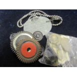 Imperial German items including 1915 pattern ID Disc with full soldiers details, Imperial Buttons,