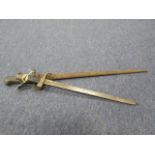 Bayonets: French bayonets: Model 1874 Grad. Made Chattelerault 1876 in its steel scabbard. Rusted