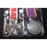 German WW2 Iron Cross 2nd Class, plus 1938 Luftshutz Medal (2)