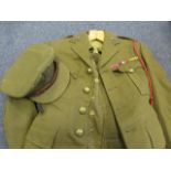 WW2 officers uniform to a Captain in the West Riding Reg consisting of 1940 pattern battle dress