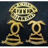 Badges - St Lawrence OTC College shoulder Title, plus cadet corps badges inscribed 'In Bono