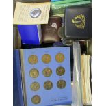 Mixed collection of World Proof / Mint items , silver issues, boxed sets etc packed into a stacker