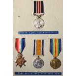 Military Medal GV and 1915 Star Trio to 2694 Pte R Bye Middlesex Regt (MM named 240432 A.Cpl R Bye