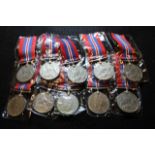 British WW2 War Medals, all unnamed (x10)