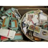 Box containing quantity of cigarette cards in sets, part sets & odds very mixed condition, viewing