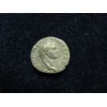 Domitian as Caesar under Vespasian silver denarius, Rome Mint 76-78 A.D., regular series,