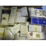 Box containing approx 32 apparently complete sets of cards in packets & wrappers, sets include