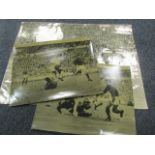 Football - European Cup Final 1961/62 Press photographs Beneficia won 5.3. Include captains at