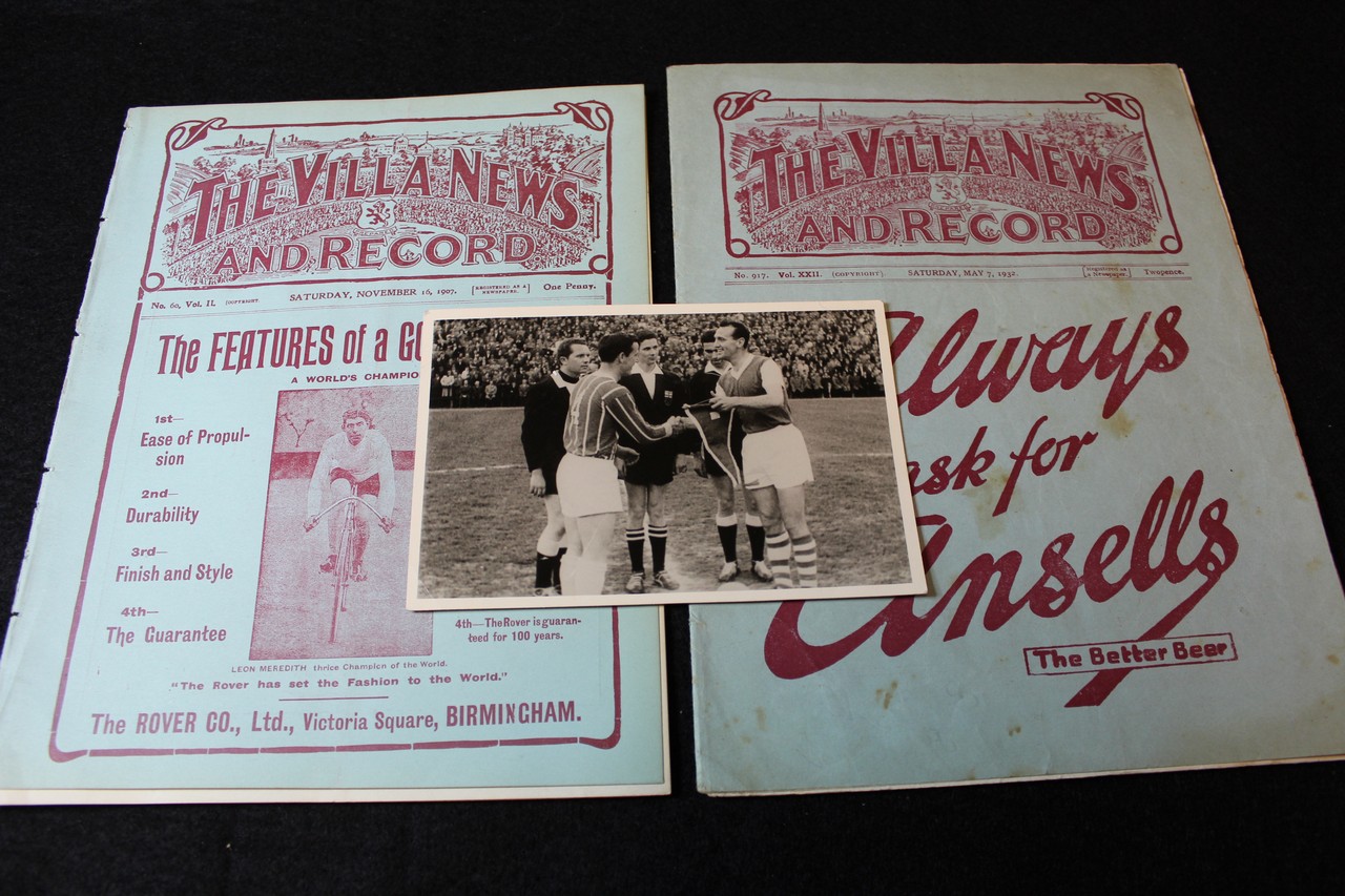 Football - Aston Villa Reserves v Shrewsbury 1st Team 16/11/1907, 2nd Year of Villa programmes Vol 2