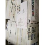 Banana box packed with GB FDC's - all of which appear to have better postmarks. Mainly 1980's (100'