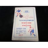 Football - Scotland v England International at Hampden Park 17th April 1937 minor repairs noted