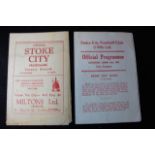 Football - Stoke City 1944/45 v Aston Villa and 1946/7 v Sheffield Utd FA Cup (2)