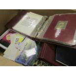 Large box of various material in cartons and well filled stockbooks, various covers, etc (qty) Buyer