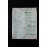 Football Autographs - Blackburn Rovers 1935/6 album page with 26 players including Crook Pryde