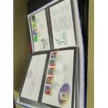 Large box of binders housing GB FDC's, wide range of periods (qty) Buyer collects