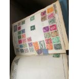 World range of material in large box, housed in various old albums (qty) Buyer collects