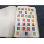 Small green loose leaf album full of stamps, Commonwealth and World range (qty)