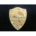 Football - Bury, shield
