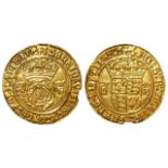 Henry VIII gold Crown of the Double Rose, h K both sides, mm. Arrow, Spink 2274, very small piece