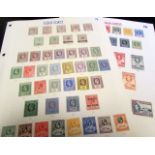 Gold Coast fine mint collection on leaves, Victoria to GVI, many better stamps noted, on two leaves