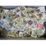 Helen Rollason Cancer Charity - white shoebox crammed full of loose off paper stamps (qty) Buyer