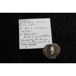 Parthia Gotarzes I, 95-90 B.C., silver drachm, obverse:- Helmeted, bearded and draped bust left,