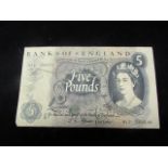 Fforde Five Pounds B313 "M12" aVF (scarce)