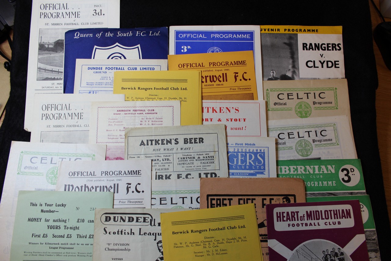 Football - Scottish range of programmes, mixed teams c1953 - 1968 (approx 25)