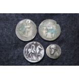 Ancient 'silver' forgeries, 2 x Greek, 2 x Sasanian, average VF [4]