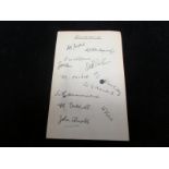 Cricket Autographs page from 1931 England v New Zealand, inc 12 players, inc Rare signature of