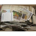 Box containing large quantity of large size cards, odds & part sets, good accumulation, many 100's