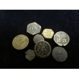 French coin weights (8) assorted.