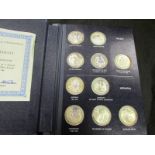 History of Medicine Silver Proof medallion set. A 65 piece set (this set missing the last