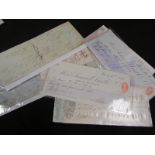 Cheques - small collection of early cheques inc East Riding Bank, March Branch National and