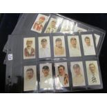Cricket - Wills, Cricketers 1901 set of 50 mixed (6 x plain background) G or better cat value £