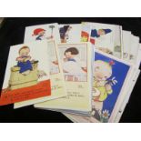 Children - selection of old postcards signed by Mabel Lucie Attwell (approx 40)