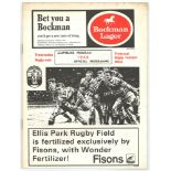 British Lions Tour to South Africa 1968. A very rare programme for the Test played at Ellis Park