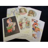 Children, small original selection, Lewin, Attwell, White, etc (approx 40 cards)